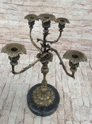 Hot Cast Bronze Victorian Candelabra Candle Holder by Milo