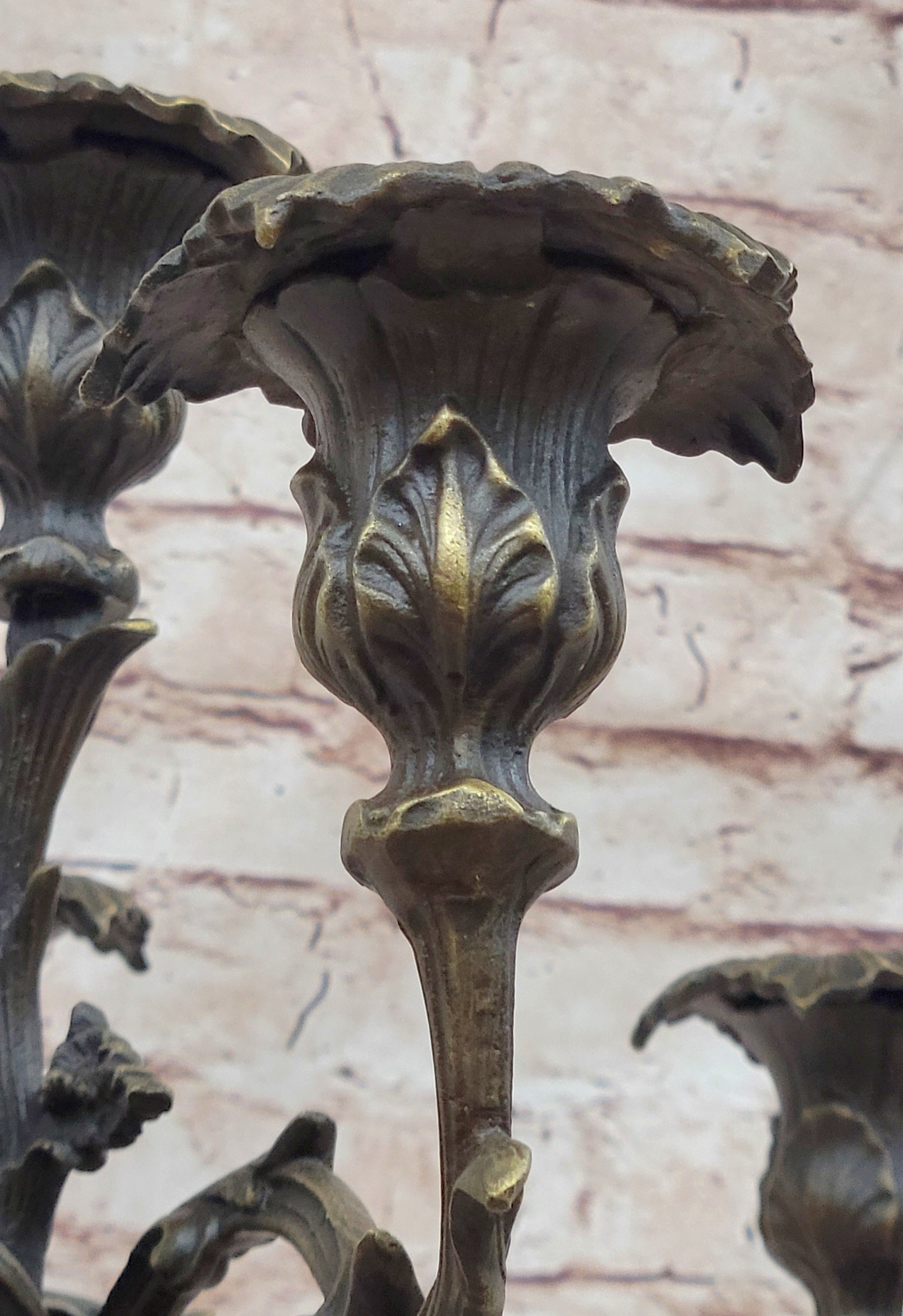 Hot Cast Bronze Victorian Candelabra Candle Holder by Milo
