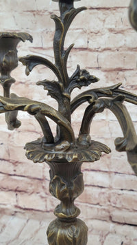 Hot Cast Bronze Victorian Candelabra Candle Holder by Milo
