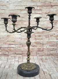 Hot Cast Bronze Victorian Candelabra Candle Holder by Milo