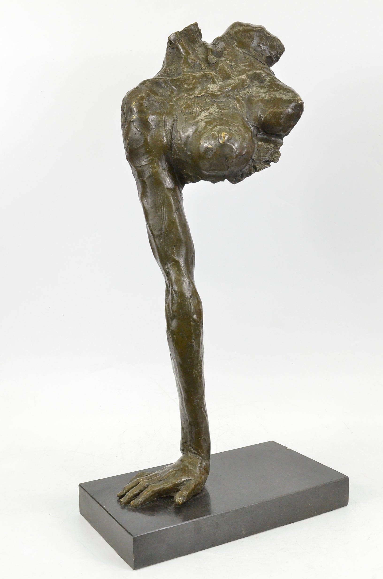 Abstract Nude Female Form: Contemporary Bronze Sculpture of Strength and Grace