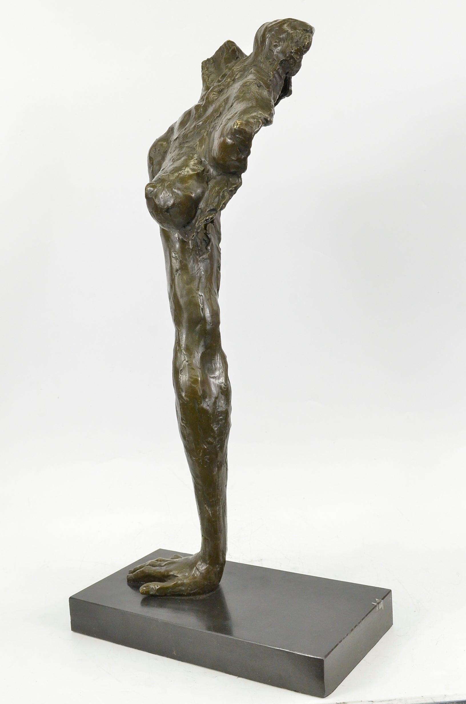 Abstract Nude Female Form: Contemporary Bronze Sculpture of Strength and Grace
