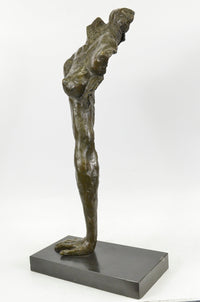 Abstract Nude Female Form: Contemporary Bronze Sculpture of Strength and Grace