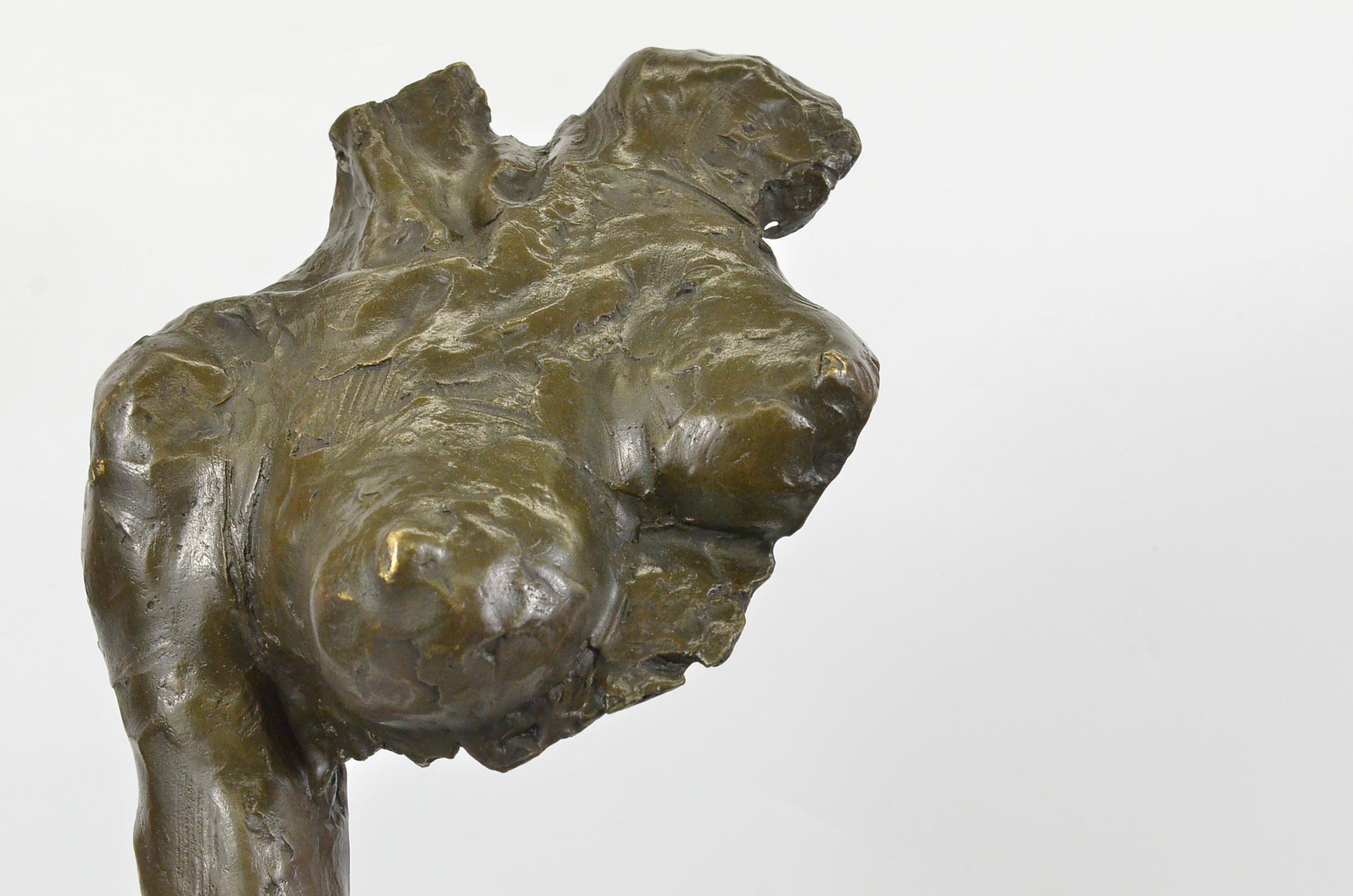 Abstract Nude Female Form: Contemporary Bronze Sculpture of Strength and Grace