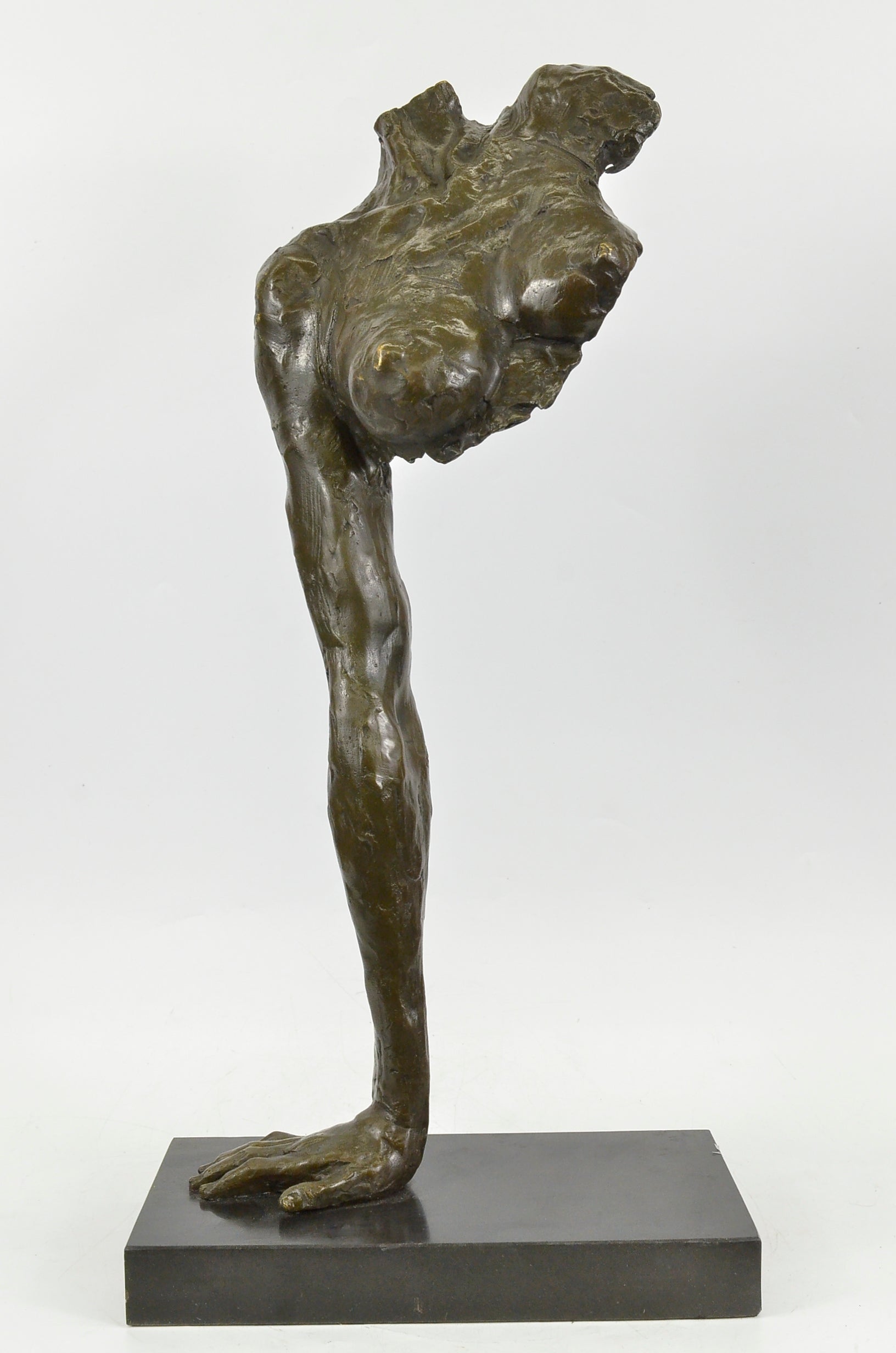 Abstract Nude Female Form: Contemporary Bronze Sculpture of Strength and Grace