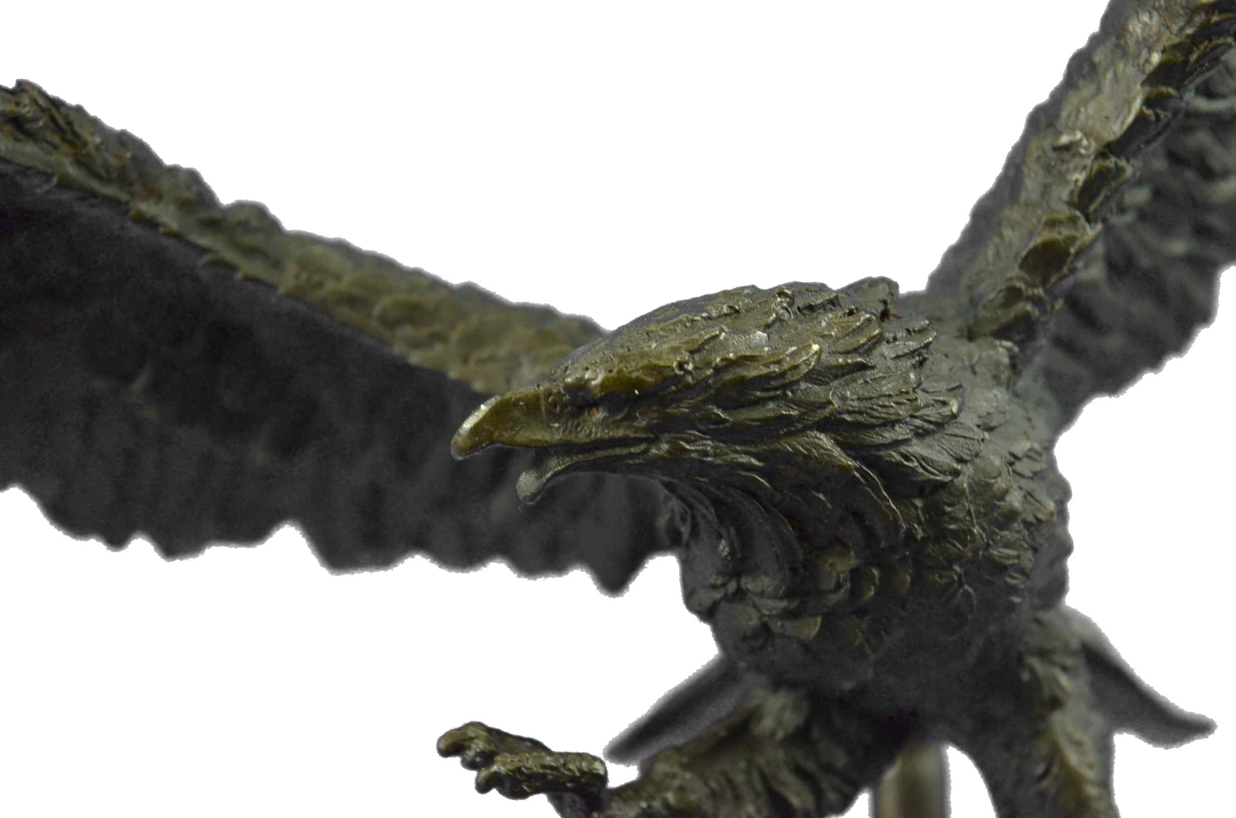 Flying High American Eagle Bronze Sculpture by Milo