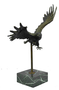 Flying High American Eagle Bronze Sculpture by Milo