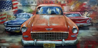 Rustic Metal Car Wall Mount Art 3-D Artwork