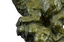 Polar Bear Bronze Sculpture Marble Lost Wax Method