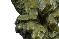 Polar Bear Bronze Sculpture Marble Lost Wax Method