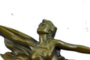 CHARLES LOUCHET WAVE EROTIC NYMPH BRONZE SCULPTURE ART DECO FIGURINE FIGURE SALE