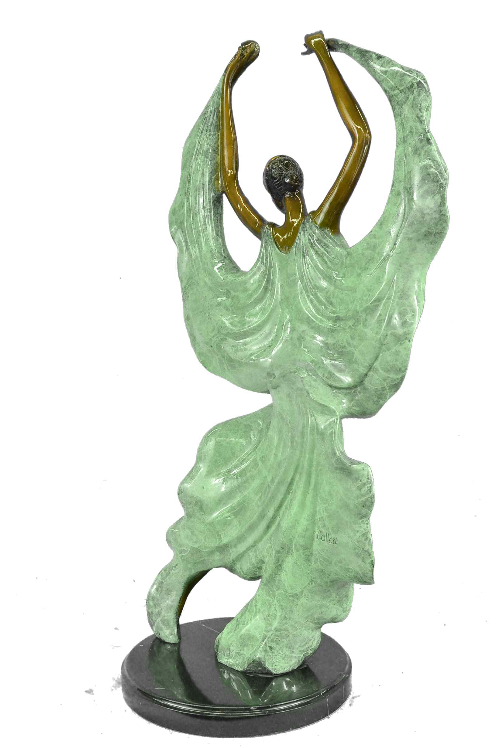 Art Deco Tango Dancers Bronze Sculpture by Collett