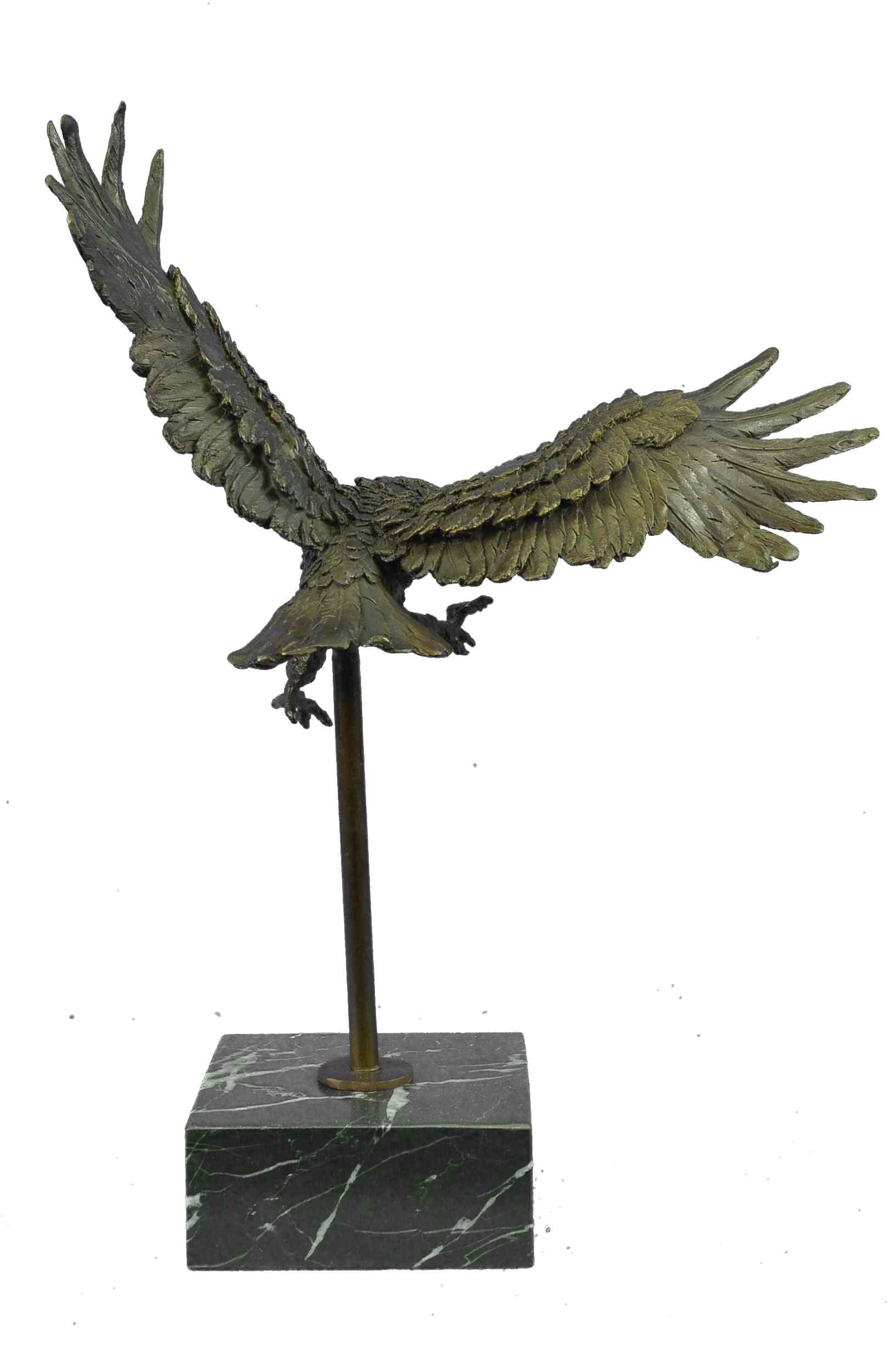 Flying High American Eagle Bronze Sculpture by Milo