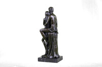 Superb HotCast Nude Couple Male Female Bonze Sculpture Marble Base Figure Statue