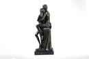 Superb HotCast Nude Couple Male Female Bonze Sculpture Marble Base Figure Statue