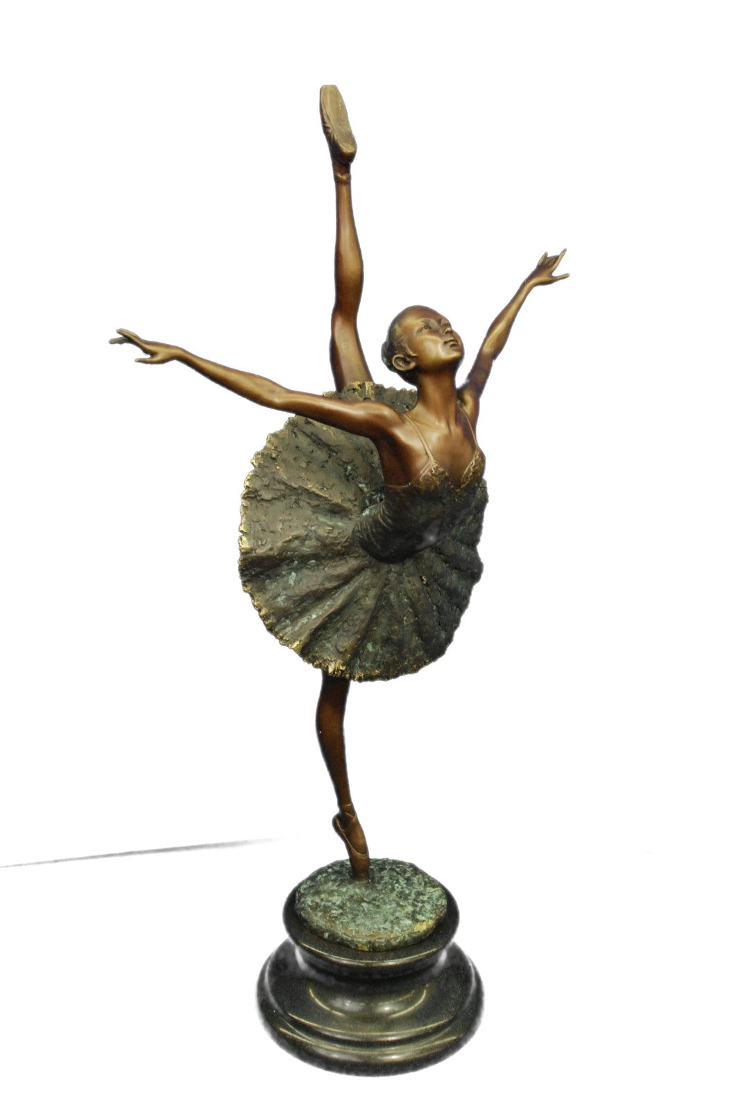 26'' Tall Classical Dancer Ballerina Signed Bronze Sculpture