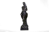 Superb HotCast Nude Couple Male Female Bonze Sculpture Marble Base Figure Statue