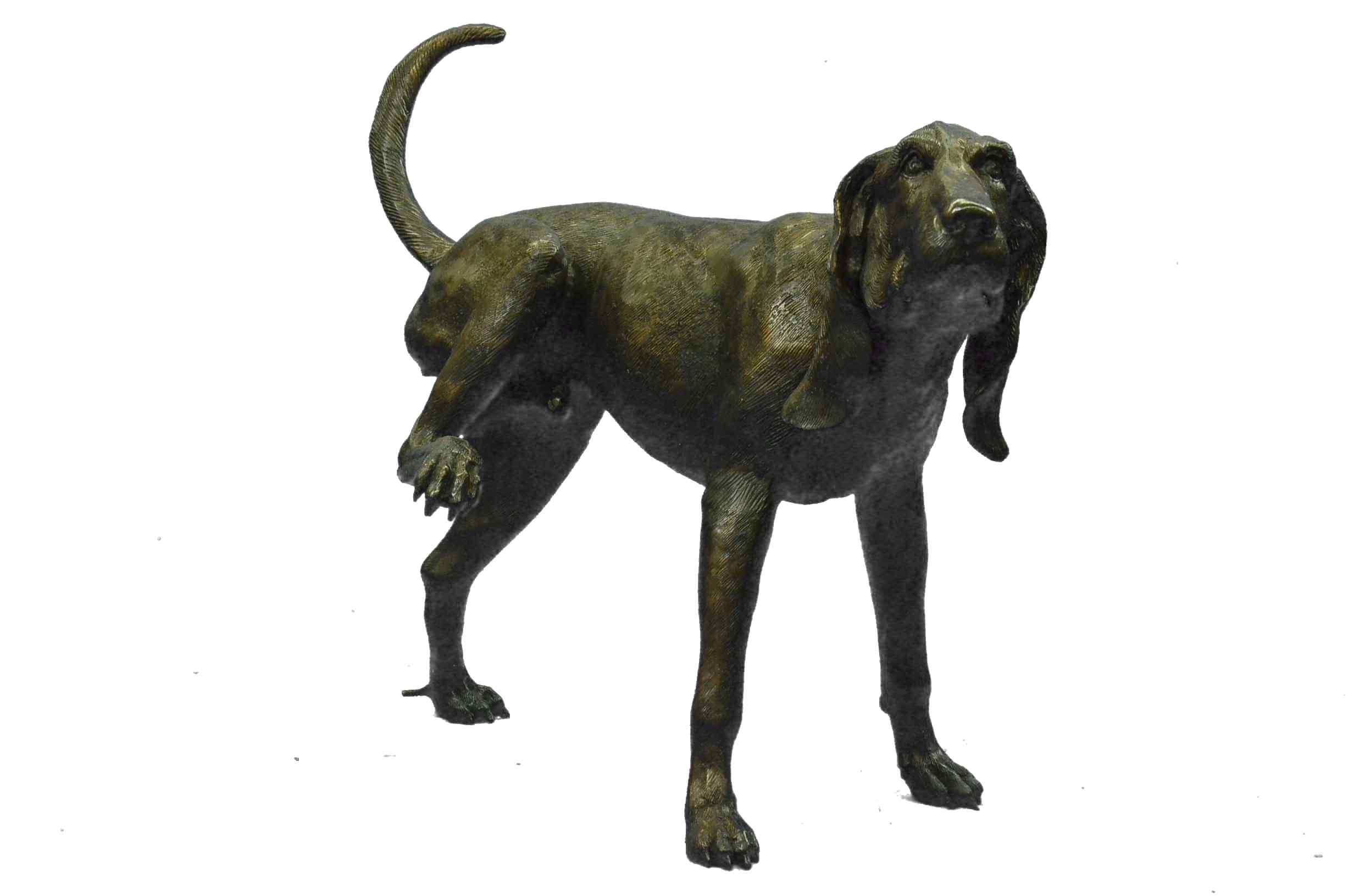 Life Size Bloodhound Dog Bronze Sculpture