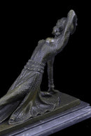 Show Girl Dancer Bronze Sculpture Marble Base Lost Wax