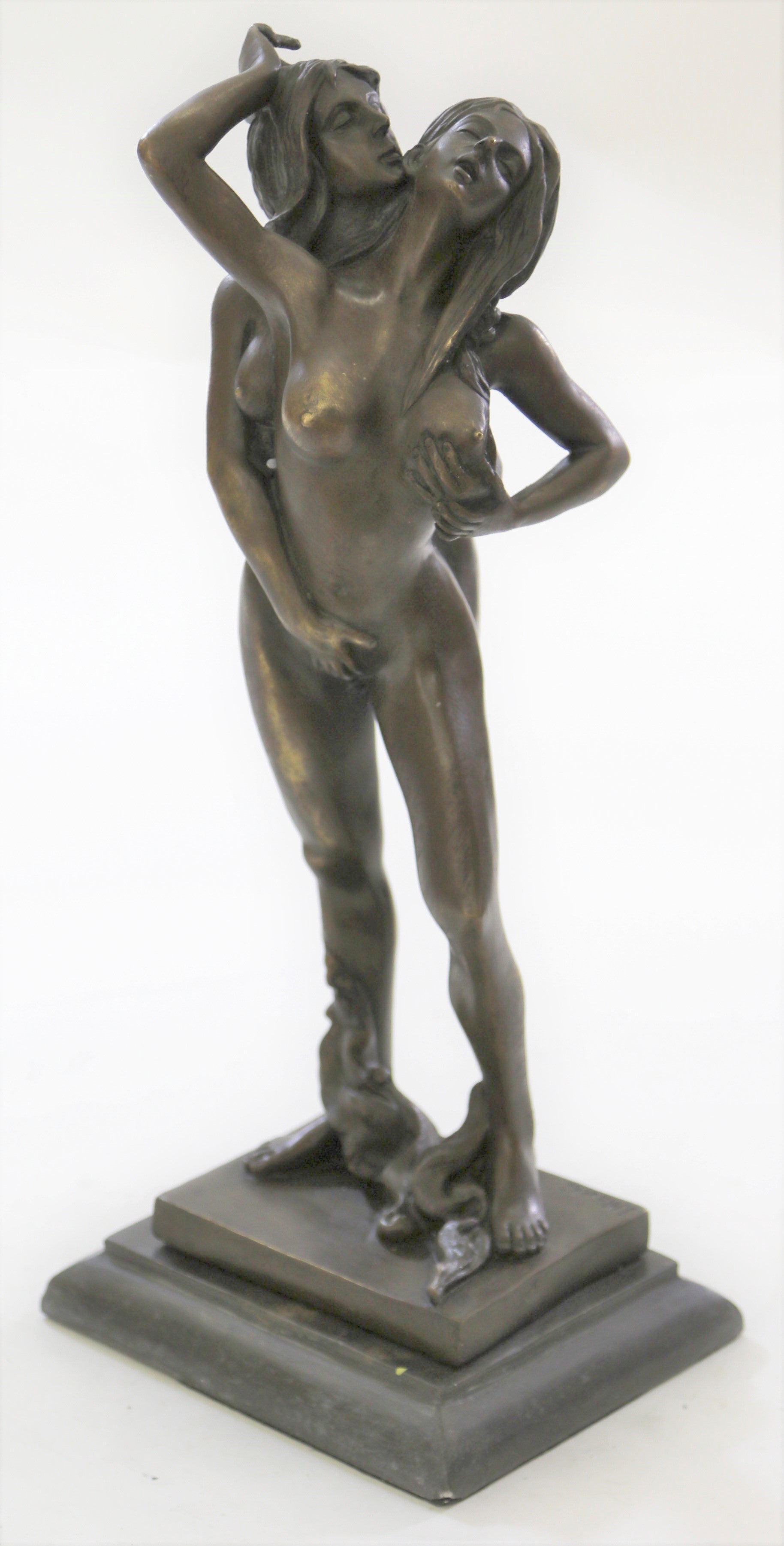Mavchi Sweet Nothing Erotic Lesbian Lovers Art Bronze Sculpture