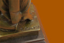 Greek Goddess Bronze Sculpture Marble Base Art Deco