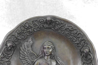 Signed Guardian Angel by Valli Bronze Wall Mount