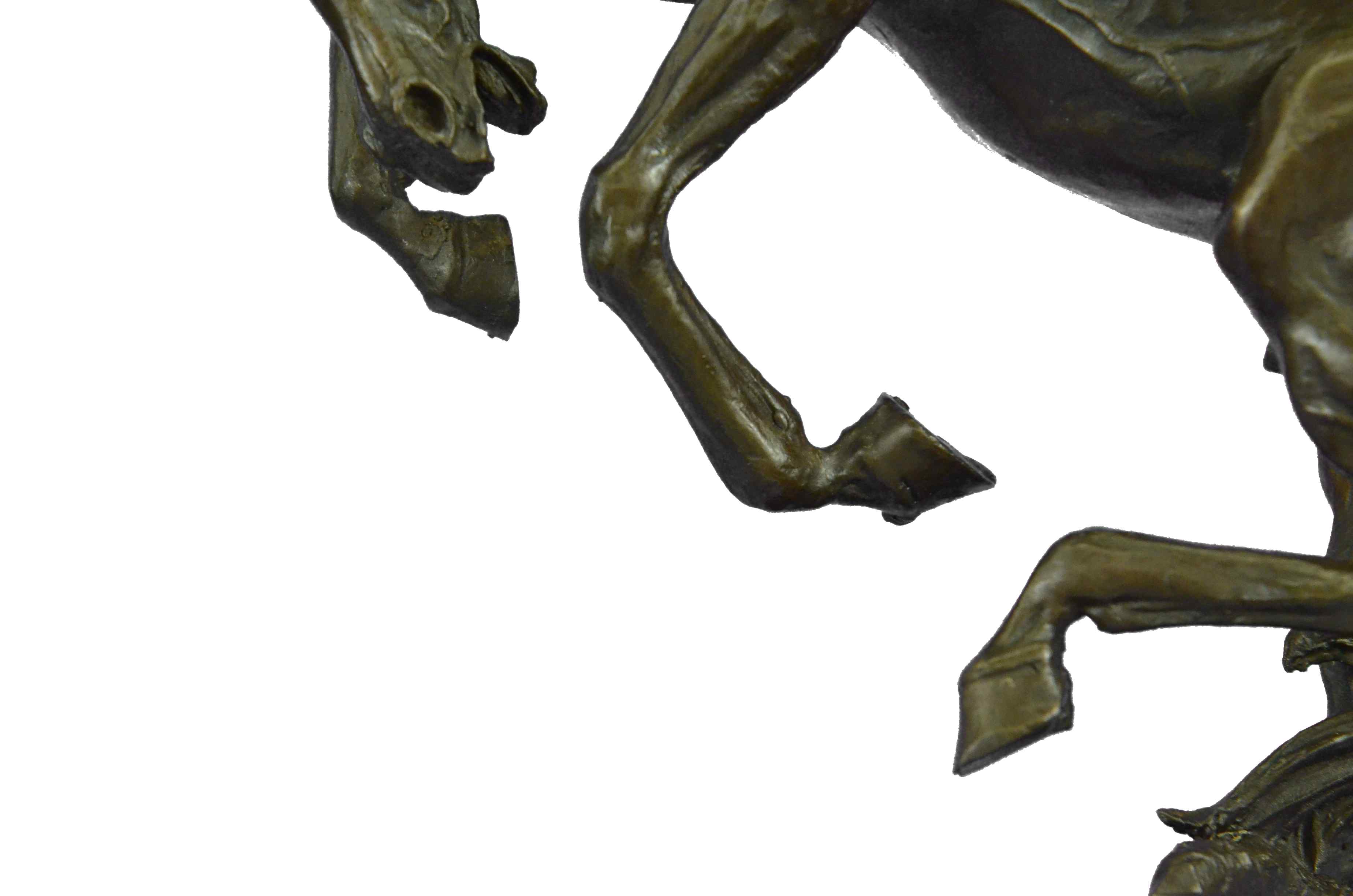 Art Deco Hot Cast Arabian Racing Horse Bronze Sculpture
