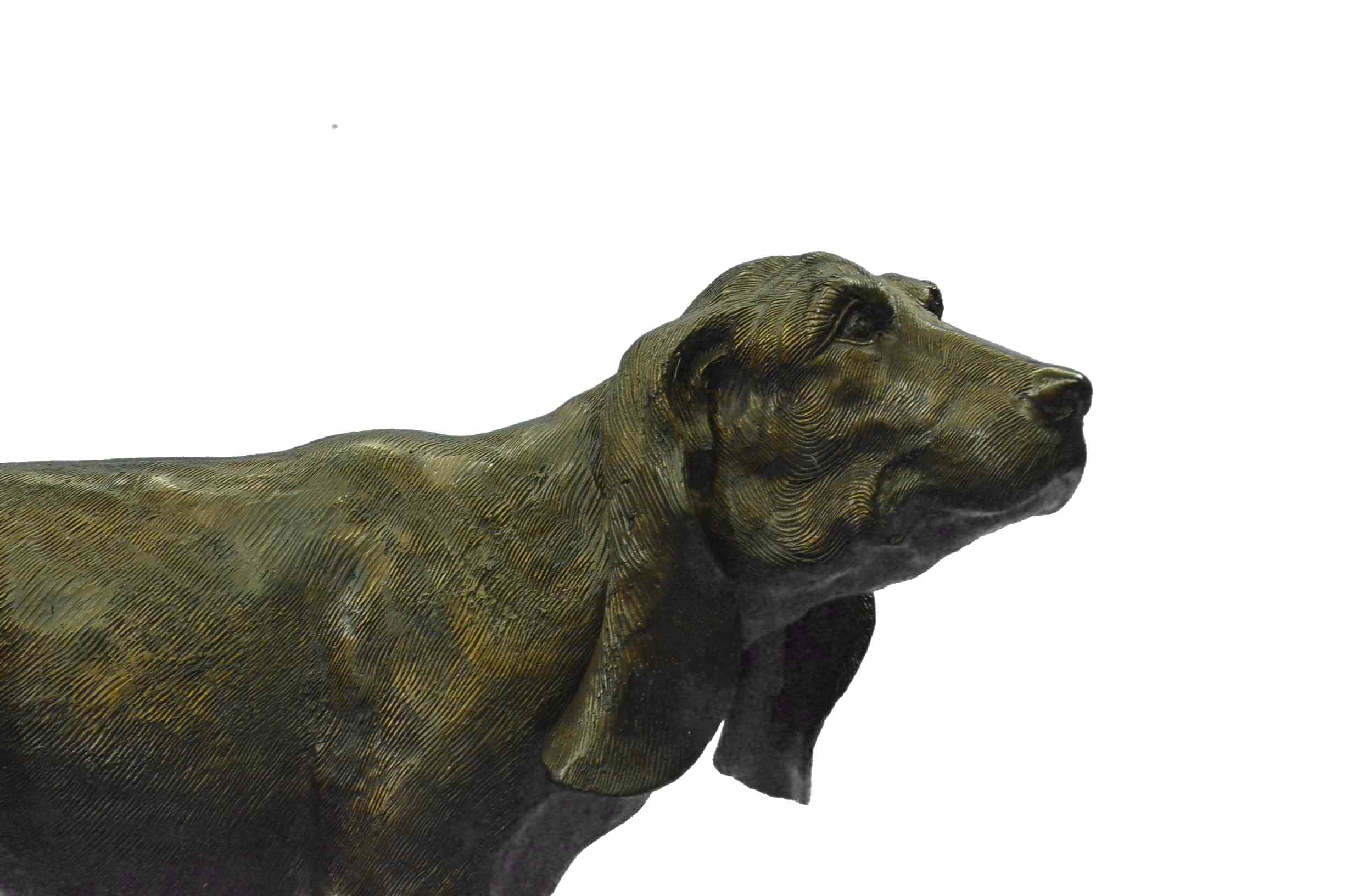 Life Size Bloodhound Dog Bronze Sculpture