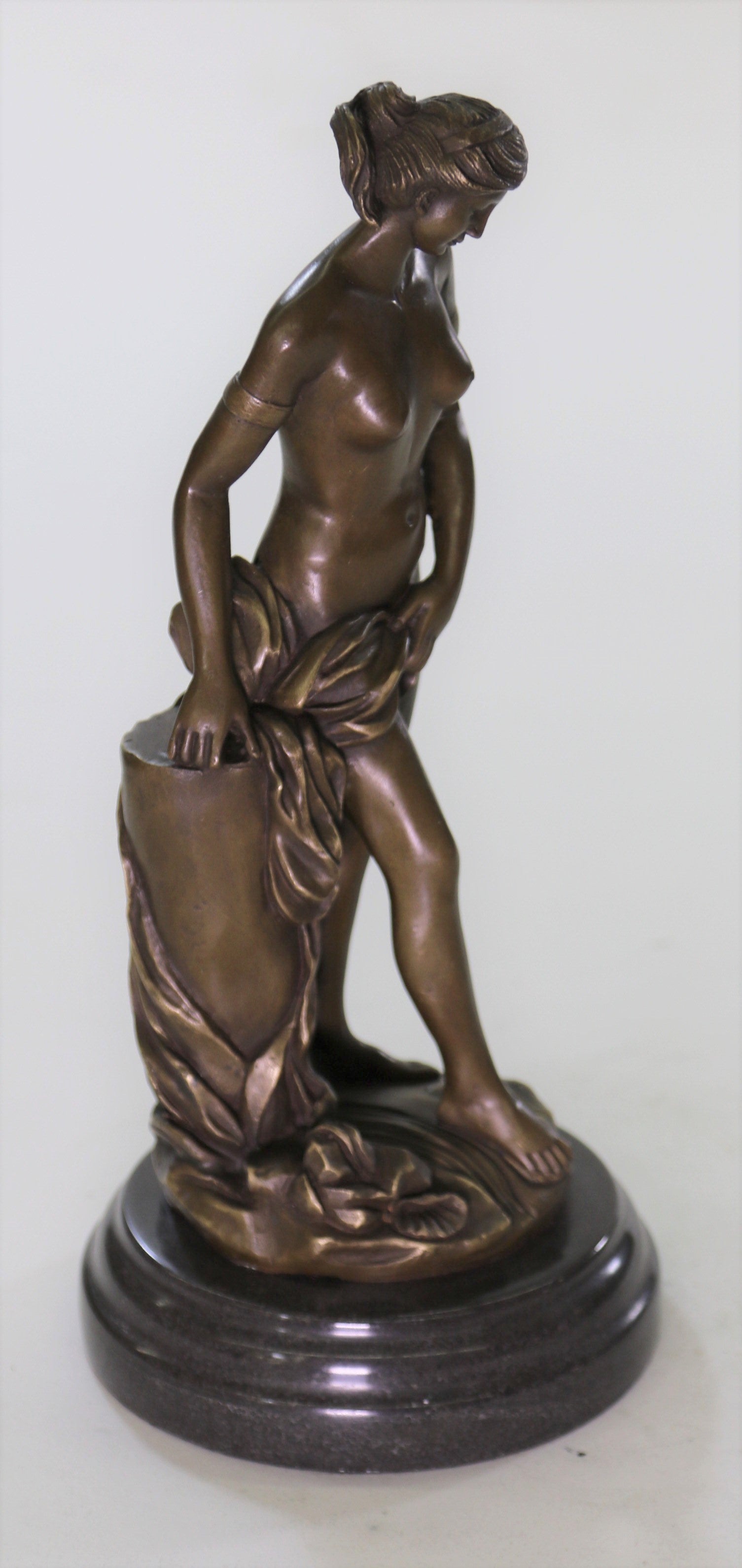 Art Deco/Nouveau Artwork Nude Woman Female Bronze Sculpture