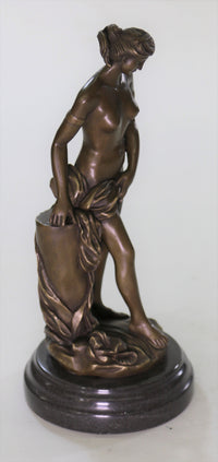 Art Deco/Nouveau Artwork Nude Woman Female Bronze Sculpture