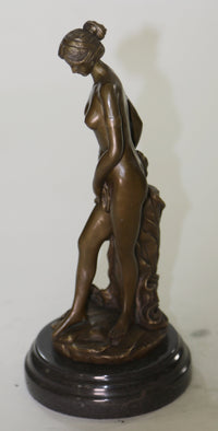 Art Deco/Nouveau Artwork Nude Woman Female Bronze Sculpture