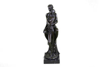 Superb HotCast Nude Couple Male Female Bonze Sculpture Marble Base Figure Statue