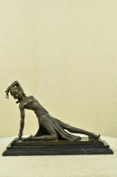 Show Girl Dancer Bronze Sculpture Marble Base Lost Wax
