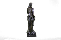 Superb HotCast Nude Couple Male Female Bonze Sculpture Marble Base Figure Statue