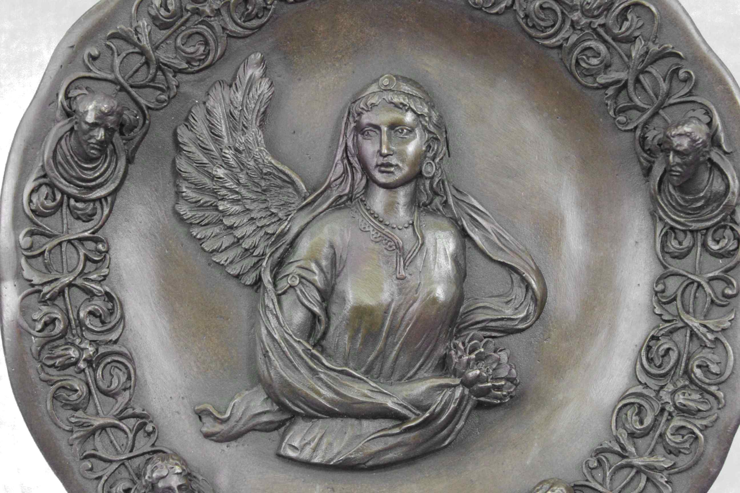 Signed Guardian Angel by Valli Bronze Wall Mount