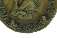 Signed Jean Patoue Blossom Girl Bronze Wall Sculpture