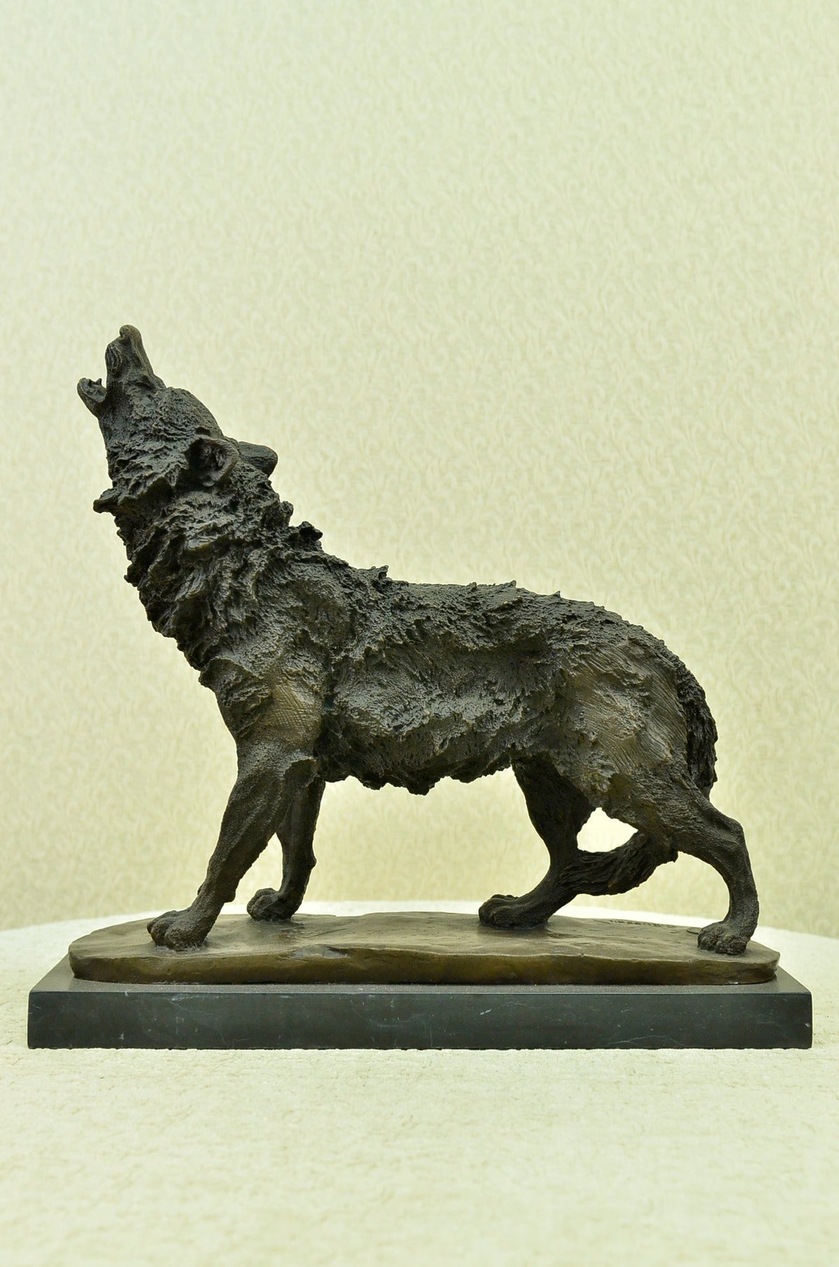 Hot Cast Werewolf Wolf Bronze Sculpture Art Deco Large