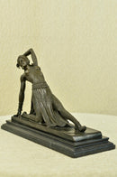 Show Girl Dancer Bronze Sculpture Marble Base Lost Wax