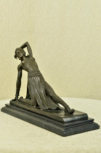 Show Girl Dancer Bronze Sculpture Marble Base Lost Wax