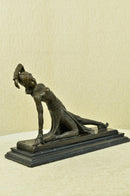 Show Girl Dancer Bronze Sculpture Marble Base Lost Wax