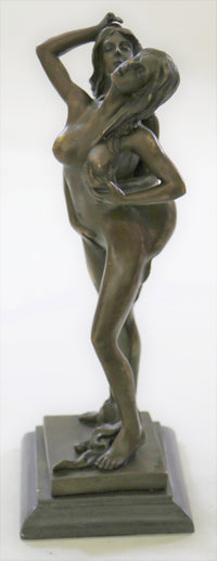 Mavchi Sweet Nothing Erotic Lesbian Lovers Art Bronze Sculpture