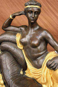 SIGNED CANOVA NUDE NAPOLEON`S SISTER BRONZE SCULPTURE STATUE FIGURE FIGURINE ART