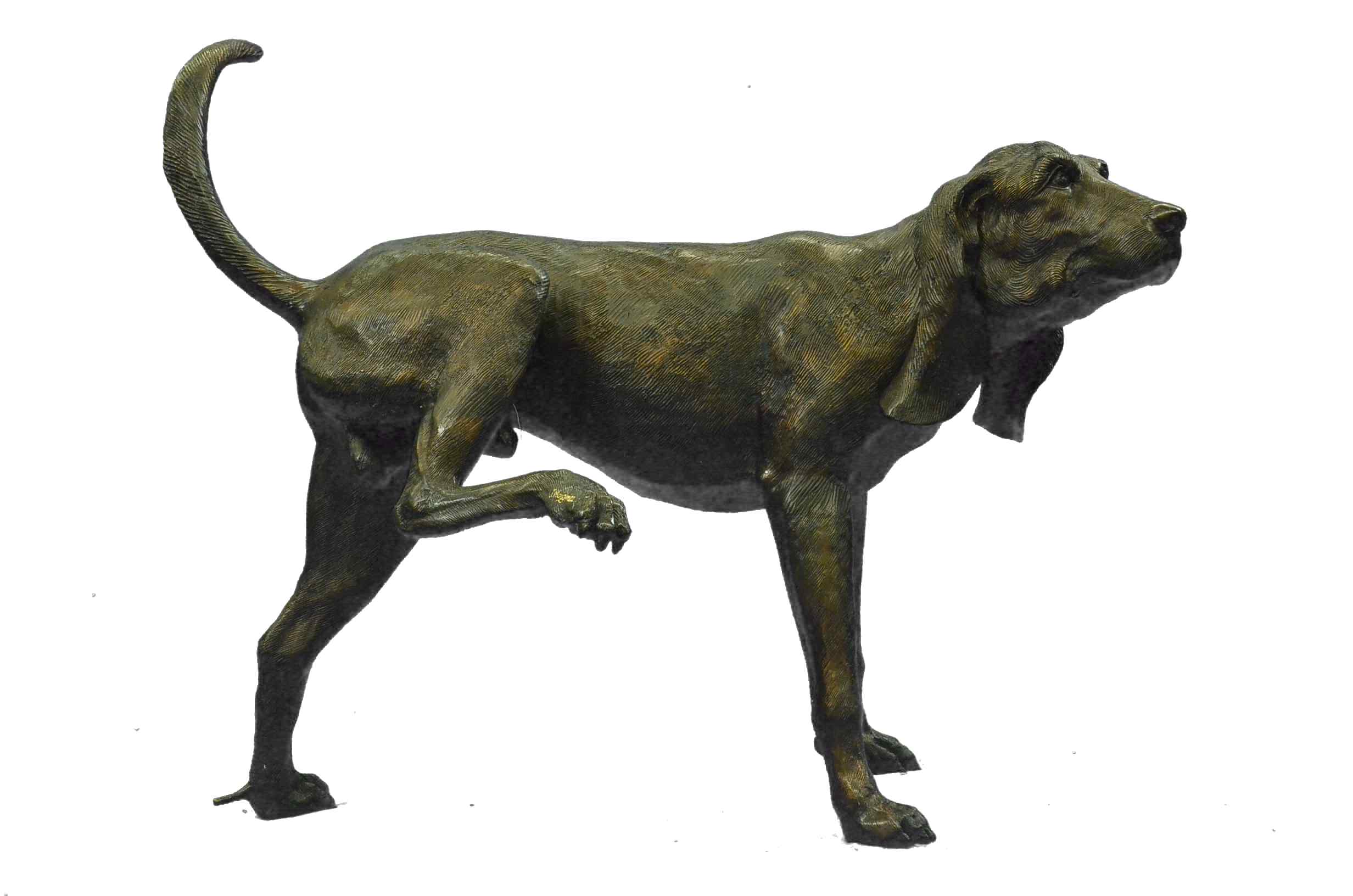 Life Size Bloodhound Dog Bronze Sculpture