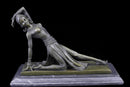 Show Girl Dancer Bronze Sculpture Marble Base Lost Wax