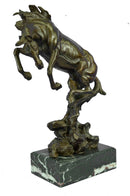 Art Deco Hot Cast Arabian Racing Horse Bronze Sculpture