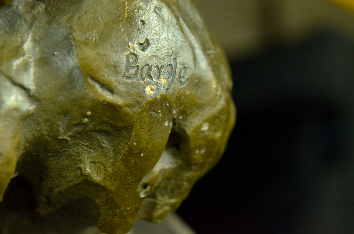 Polar Bear Bronze Sculpture Marble Lost Wax Method