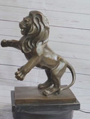 Abstract Guardian Lion Bronze Sculpture Cubism Henry Moore 17" x 12"