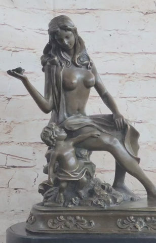 French Bronze Mother and Child by Gautherin - Clotilde de Surville