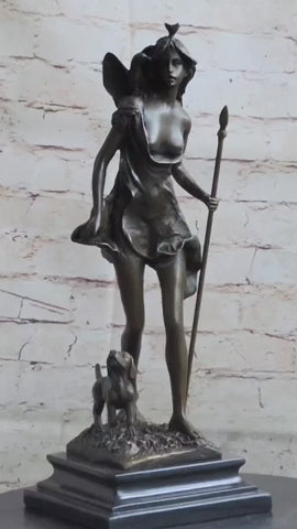 14'' Hot Cast Bronze Diana the Huntress Sculpture