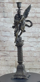 Solid Bronze Sculpture Angel 'Psyche and Eros' Cupid